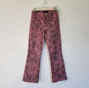 J Brand faux Snakeskin Selena midrise cropped boot photo ready pants size 26
